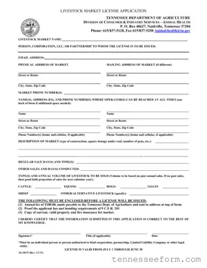 Get Tennessee Ag 0675 Template in PDF