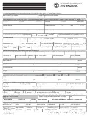 Get Tennessee Application Template in PDF
