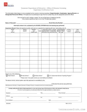 Get Tennessee Ed2034A Template in PDF