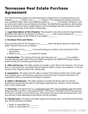Tennessee Real Estate Purchase Agreement Document
