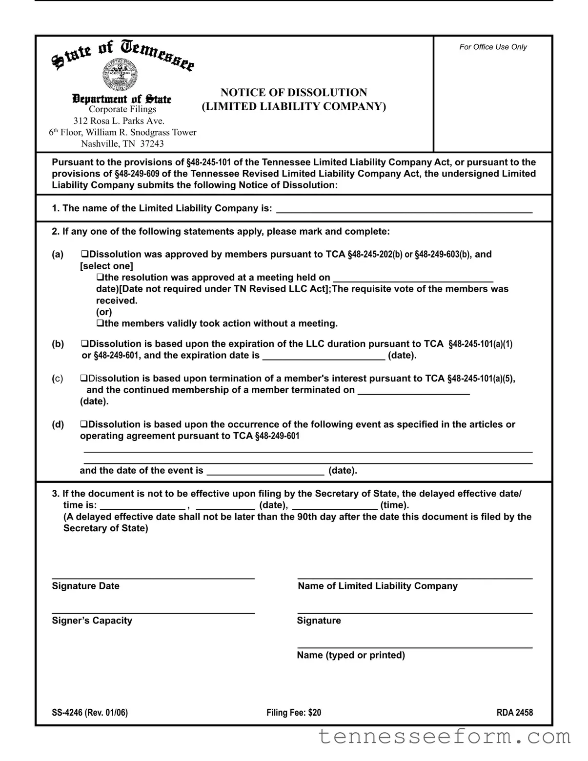 Get Ss 4246 Tennessee Template in PDF