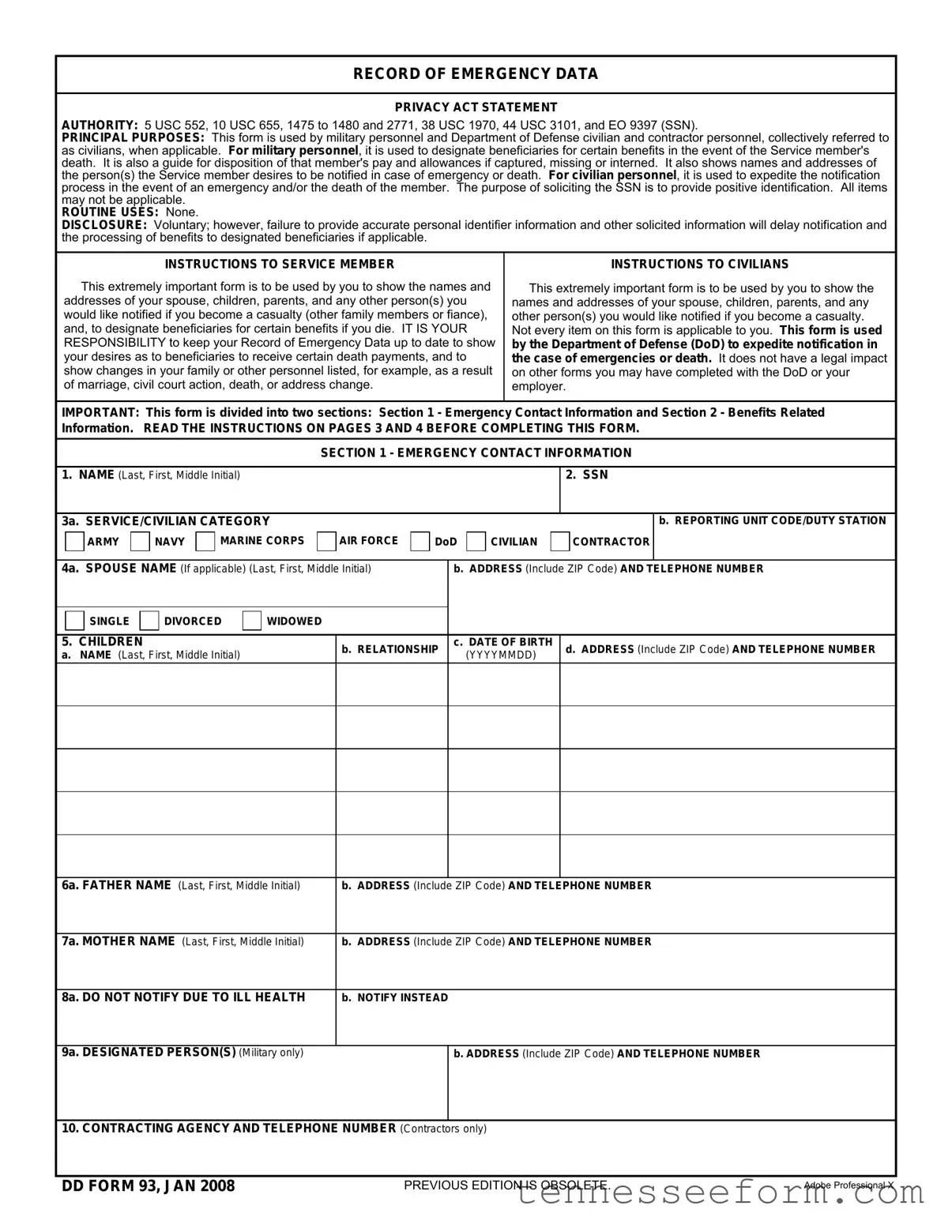 Get Tennessee DHS Family Assistance Application Template in PDF