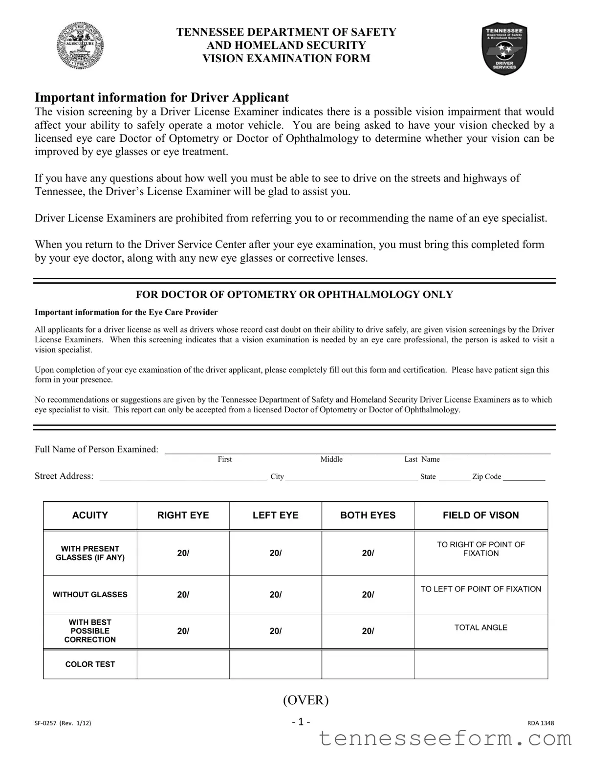 Get Tennessee Drivers License Template in PDF