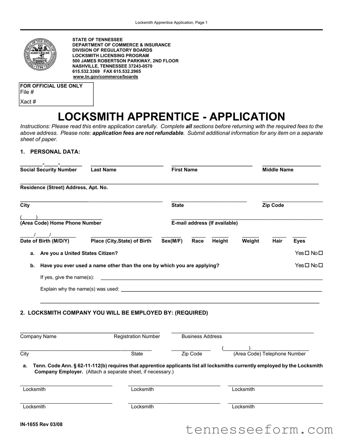 Get Tennessee In 1655 Template in PDF
