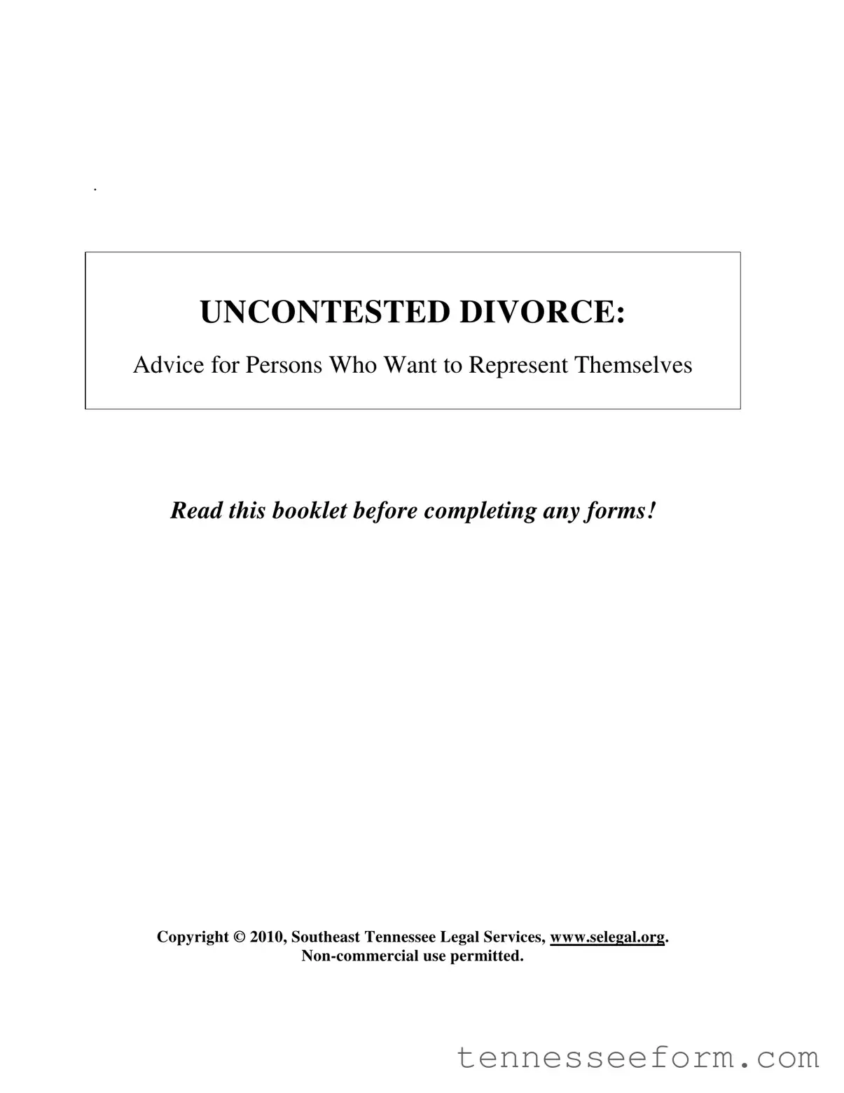 Get Tennessee Uncontested Divorce Template in PDF